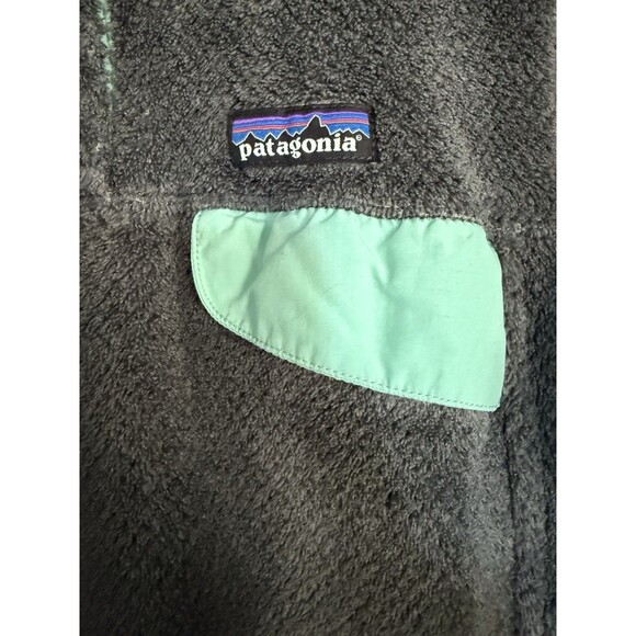 Patagonia Gray Synchilla Fleece Quarter Snap Pocket Pullover Women's Size L - Picture 2 of 5